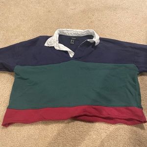 Forever 21- Long Sleeved- Red, Green, Blue Collared Shirt